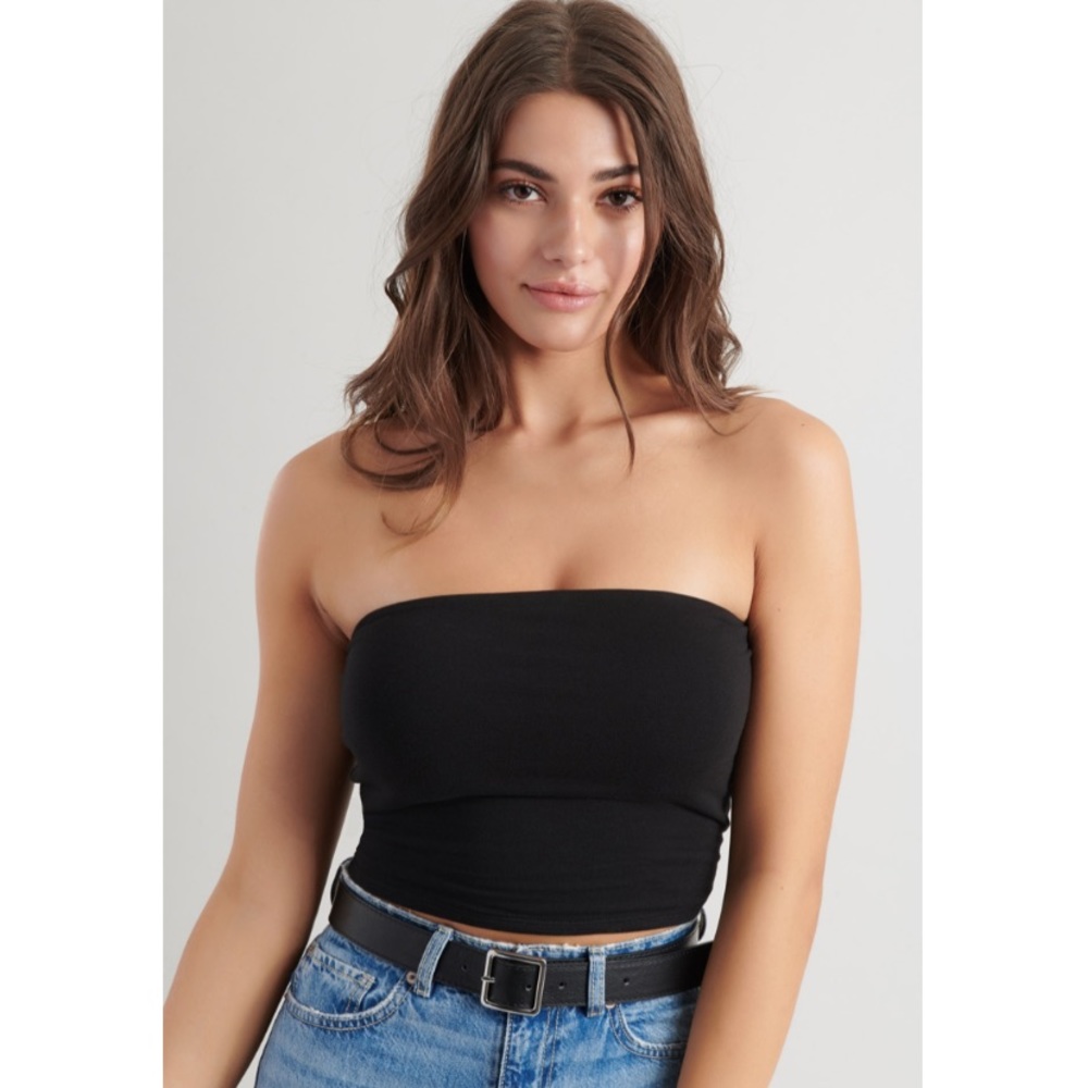 Garage Basic Black Tube Top
